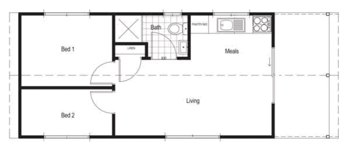 Cabin 45 indicative floor plan